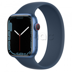 Купить Apple Watch Series 7 // 45мм GPS + Cellular // Корпус из алюминия синего цвета, монобраслет цвета «синий омут»