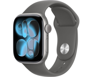 Apple Watch Series 11 // 42мм GPS // Корпус из алюминия цвета "серый космос", спортивный ремешок цвета "серый камень"