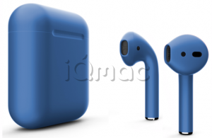 AirPods - беспроводные наушники Apple (Синий, матовый)