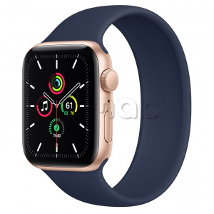 Купить Apple Watch SE // 44мм GPS // Корпус из алюминия золотого цвета, монобраслет цвета «Тёмный ультрамарин» (2020)