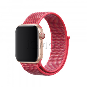 38/40мм Ремешок из плетёного нейлона цвета «красный каркаде» для Apple Watch