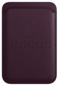 Кожаный чехол-бумажник MagSafe для iPhone 14 Pro Max, цвет Dark Cherry/Темная вишня