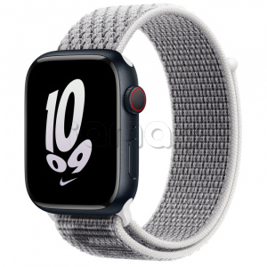 Купить Apple Watch Series 8 // 45мм GPS + Cellular // Корпус из алюминия цвета "темная ночь", спортивный браслет Nike цвета "снежная вершина/черный"