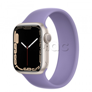 Купить Apple Watch Series 7 // 41мм GPS // Корпус из алюминия цвета «сияющая звезда», монобраслет цвета «английская лаванда»