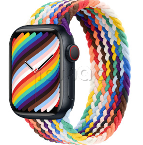 Купить Apple Watch Series 9 // 41мм GPS+Cellular // Корпус из алюминия цвета "темная ночь", плетёный монобраслет цвета Pride Edition