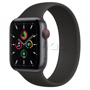Купить Apple Watch SE // 44мм GPS + Cellular // Корпус из алюминия цвета «серый космос», монобраслет чёрного цвета (2020)