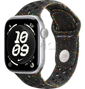 Купить Apple Watch Series 11 // 46мм GPS // Корпус из алюминия серебристого цвета, спортивный ремешок Nike цвета "полуночный черный"