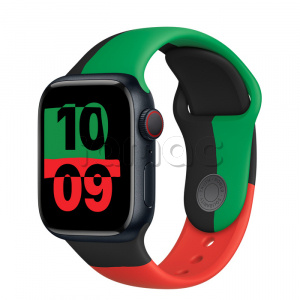 Купить Apple Watch Series 8 // 41мм GPS + Cellular // Корпус из алюминия цвета "темная ночь", спортивный ремешок цвета Black Unity