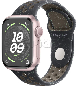 Купить Apple Watch Series 9 // 45мм GPS // Корпус из алюминия розового цвета, спортивный ремешок Nike цвета "полуночное небо"