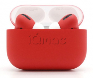 Купить AirPods Pro (2019) - беспроводные наушники Apple с зарядным кейсом (Красный, матовый)