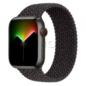 Купить Apple Watch Series 7 // 45мм GPS + Cellular // Корпус из титана цвета «черный космос», плетёный монобраслет цвета «Black Unity»