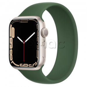Купить Apple Watch Series 7 // 45мм GPS // Корпус из алюминия цвета «сияющая звезда», монобраслет цвета «зелёный клевер»