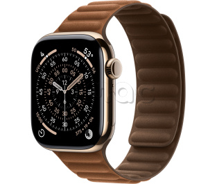 Купить Apple Watch Series 11 // 42мм GPS+Cellular // Корпус из титана золотого цвета, браслет карамельного цвета, с магнитной застежкой