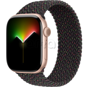Купить Apple Watch Series 11 // 46мм GPS // Корпус из алюминия цвета "розовое золото", плетеный монобраслет цвета Black Unity