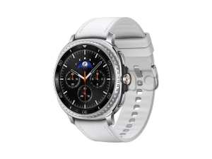 Samsung Galaxy Watch8 Classic (46 мм) Wifi+LTE, Черный, Гибридный ремешок белого цвета