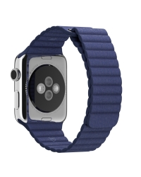 42/44мм Синий кожаный ремешок с магнитной застежкой для Apple Watch