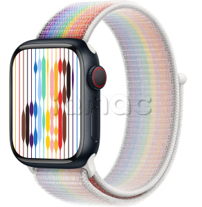 Купить Apple Watch Series 9 // 41мм GPS+Cellular // Корпус из алюминия цвета "темная ночь", спортивный браслет цвета Pride Edition