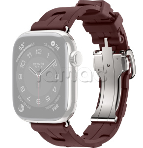 46мм Ремешок Hermès Kilim Single Tour цвета Bordeaux для Apple Watch