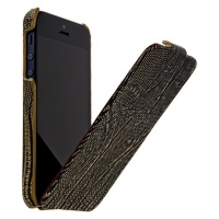 Чехол для iPhone 5s Borofone Lizard flip Leather Case Black