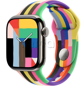 Купить Apple Watch Series 11 // 46мм GPS+Cellular // Корпус из титана натурального цвета, спортивный ремешок цвета Pride Edition