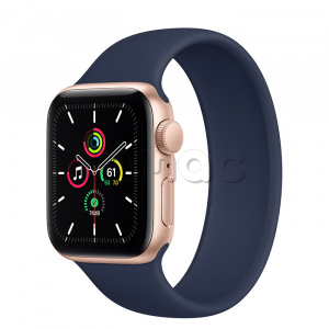 Купить Apple Watch SE // 40мм GPS // Корпус из алюминия золотого цвета, монобраслет цвета «Тёмный ультрамарин» (2020)