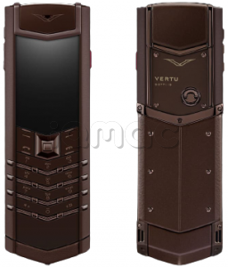 Телефон Vertu Signature V, Stainless steel, Calf Leather (Рure chocolate/Шоколадно-коричневый)