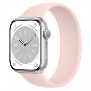 Apple Watch Series 8 // 45мм GPS // Корпус из алюминия серебристого цвета, монобраслет цвета "розовый мел"