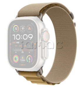 49мм Ремешок Alpine Loop бежевого цвета, отделка из натурального титана, для Apple Watch Ultra
