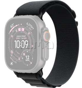49мм Ремешок Alpine Loop черного цвета, отделка из черного титана, для Apple Watch Ultra