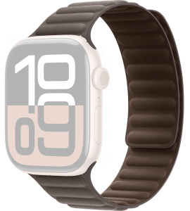 46мм S/M Ремешок FineWoven темного серо-коричневого цвета со скрытой магнитной застежкой для Apple Watch