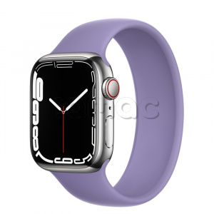 Купить Apple Watch Series 7 // 41мм GPS + Cellular // Корпус из нержавеющей стали серебристого цвета, монобраслет цвета «английская лаванда»
