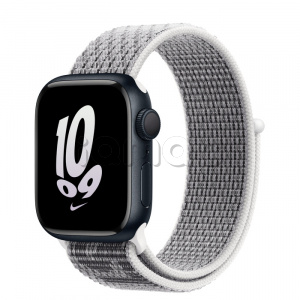 Купить Apple Watch Series 8 // 41мм GPS // Корпус из алюминия цвета "темная ночь", спортивный браслет Nike цвета "снежная вершина/черный"