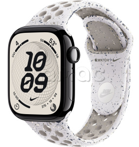 Купить Apple Watch Series 11 // 46мм GPS // Черный глянцевый корпус из алюминия, спортивный ремешок Nike цвета "завуалированный серый"