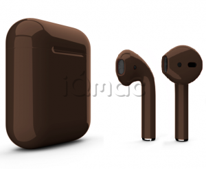 Купить AirPods - беспроводные наушники с Qi - зарядным кейсом Apple (Коричневый, глянец)