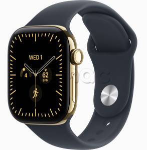 Купить Apple Watch Series 12 // 46мм GPS+Cellular // Корпус из титана золотого цвета, спортивный ремешок синего цвета
