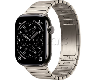 Купить Apple Watch Series 11 // 42мм GPS+Cellular // Корпус из титана сланцевого цвета, блочный браслет натурального цвета