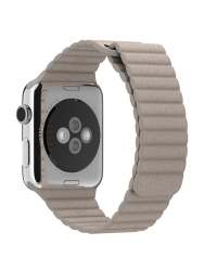 42/44мм Бежевый кожаный ремешок с магнитной застежкой для Apple Watch