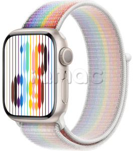 Купить Apple Watch Series 9 // 45мм GPS // Корпус из алюминия цвета "сияющая звезда", спортивный браслет цвета Pride Edition