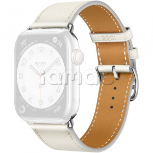 45мм Ремешок Hermès Single (Simple) Tour цвета Blanc для Apple Watch