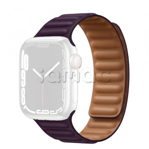41мм M/L Кожаный ремешок цвета «Тёмная вишня» со скрытой магнитной застежкой для Apple Watch