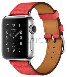 Купить Apple Watch Series 2 Hermès 38мм Корпус из нержавеющей стали, кожаный ремешок Simple Tour цвета Rose Jaipur