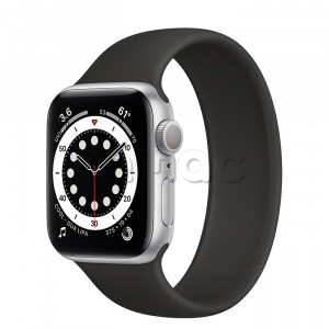 Купить Apple Watch Series 6 // 40мм GPS // Корпус из алюминия серебристого цвета, монобраслет черного цвета