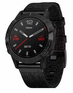 Купить Мультиспортивные часы Garmin Fenix 6 (47mm) Sapphire черный DLC корпус, черный нейлоновый ремешок