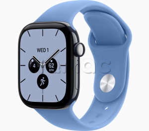 Купить Apple Watch Series 12 // 42мм GPS+Cellular // Корпус из керамики синего цвета, спортивный ремешок голубого цвета