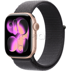 Купить Apple Watch Series 11 // 46мм GPS // Корпус из алюминия цвета "розовое золото", спортивный браслет темно-серого цвета