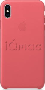 Кожаный чехол для iPhone XS Max, цвет «розовый пион», оригинальный Apple
