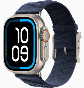 Apple Watch Hermès Ultra 4 (2026) // 49мм GPS+Cellular // Корпус из титана, браслет En Mer цвета Bleu Nuit