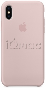 Силиконовый чехол для iPhone X / Xs, цвет «розовый песок», оригинальный Apple