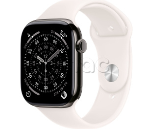 Купить Apple Watch Series 11 // 42мм GPS+Cellular // Корпус из титана сланцевого цвета, спортивный ремешок цвета "светлые румяна"