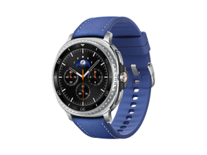 Samsung Galaxy Watch8 Classic (46 мм) Wifi+LTE, Черный, Гибридный ремешок синего цвета